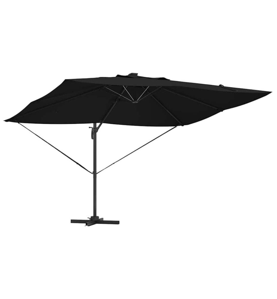 Sonnenschirm Schwarz 352 x 251 x 265 cm Polyester und Aluminium