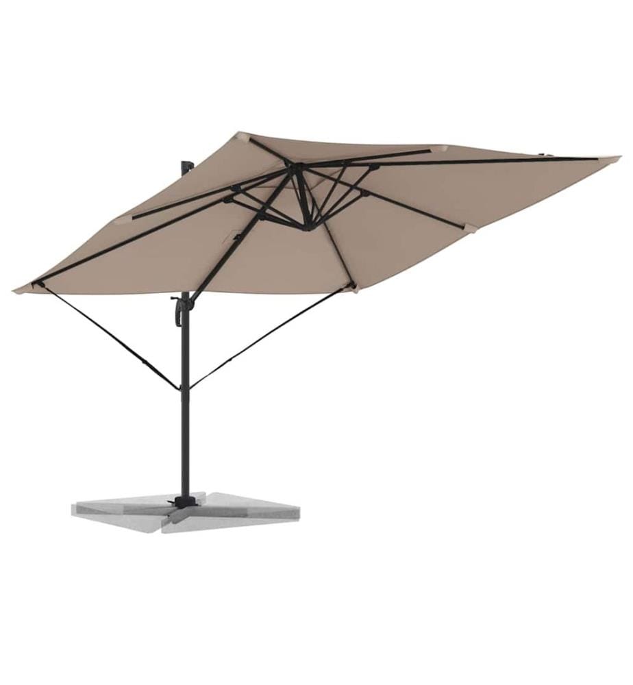 Roma Parasol Taupe 286 x 284 x 265 cm Aluminium und Polyester