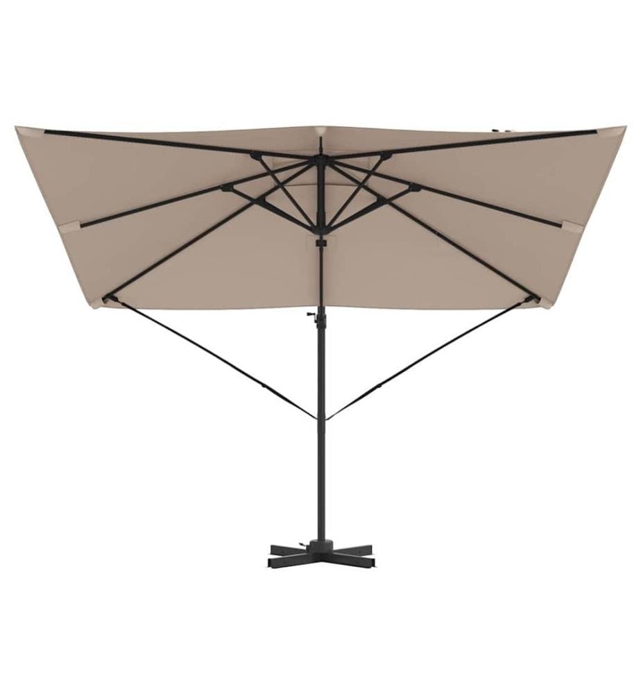 Roma Parasol Taupe 286 x 284 x 265 cm Aluminium und Polyester