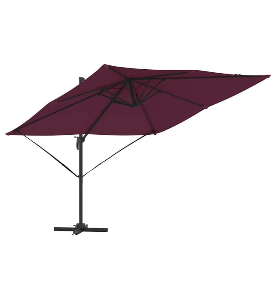 Roma Parasol Rot 286 x 284 x 265 cm Aluminium und Polyester