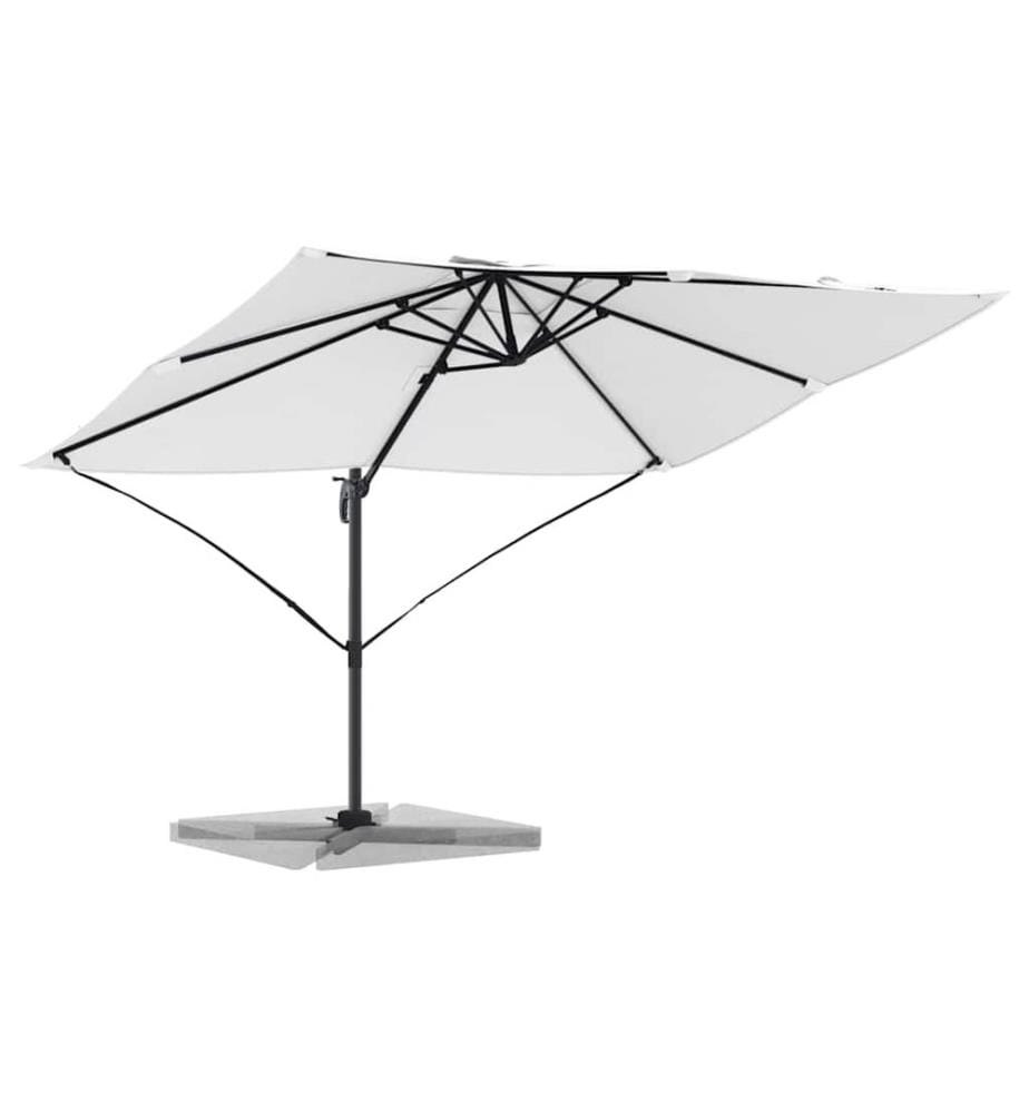 Sonnenschirm Sand 351 x 250 x 260 cm Polyester und Aluminium