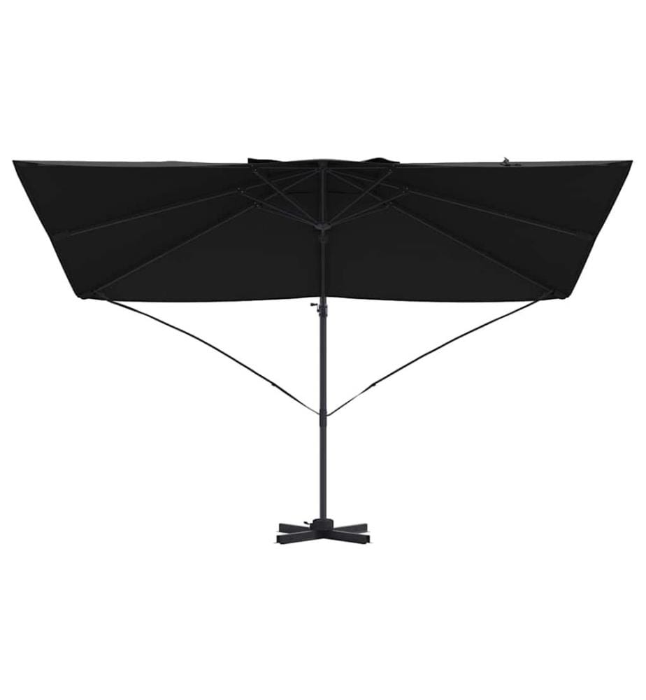 Sonnenschirm Schwarz 351 x 250 x 260 cm Polyester und Aluminium