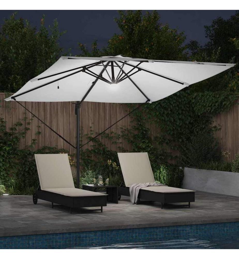 Parasol Roma Beige 286 x 284 x 270 cm Aluminium et polyester