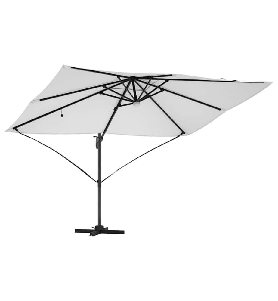 Sonnenschirm Sand 351 x 250 x 253 cm Polyester und Aluminium