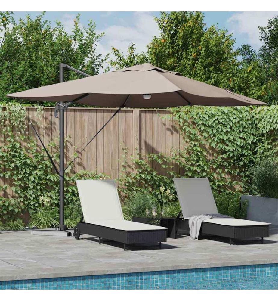 Sonnenschirm Taupe 351 x 250 x 253 cm Polyester und Aluminium