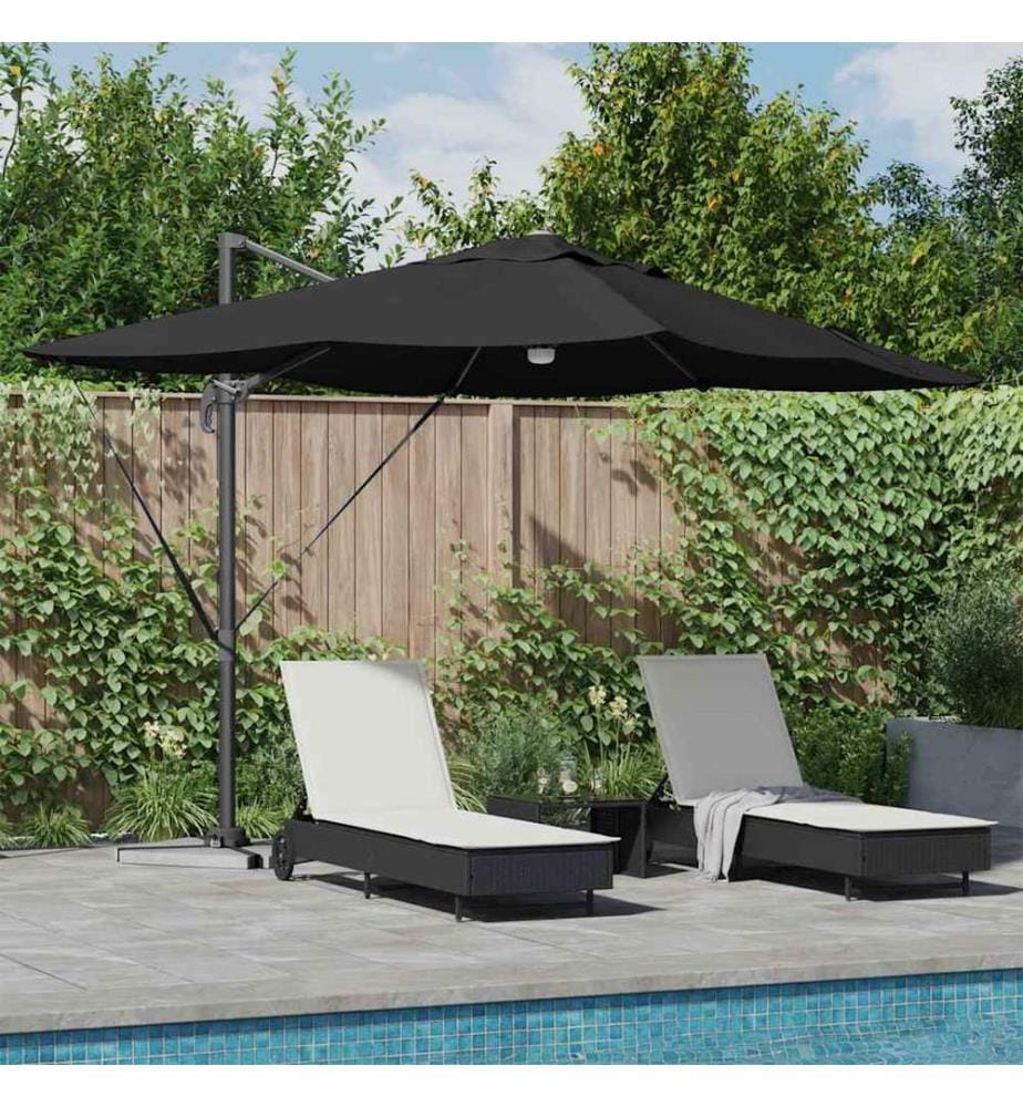 Sonnenschirm Schwarz 351 x 250 x 253 cm Polyester und Aluminium