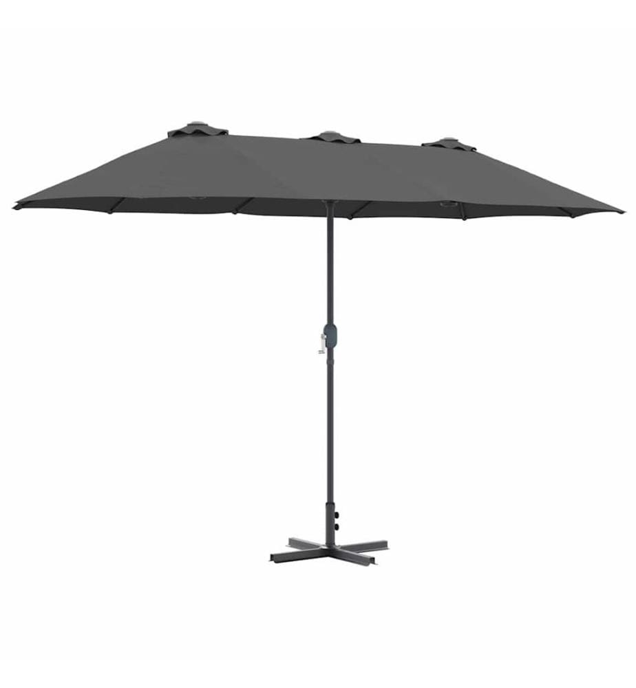 Garten-Sonnenschirm Anthrazit 370 x 197 x 239 cm