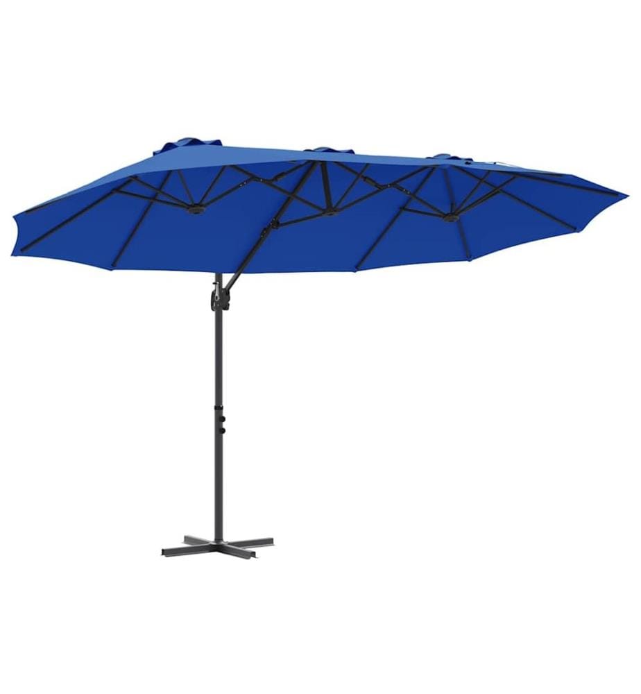 Sonnenschirm Azurblau 372 x 198 x 243 cm