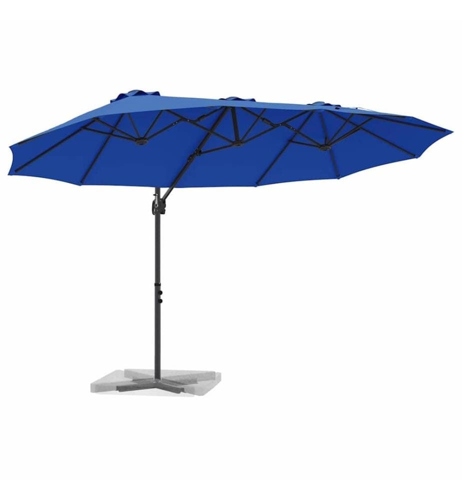 Sonnenschirm Azurblau 372 x 198 x 243 cm