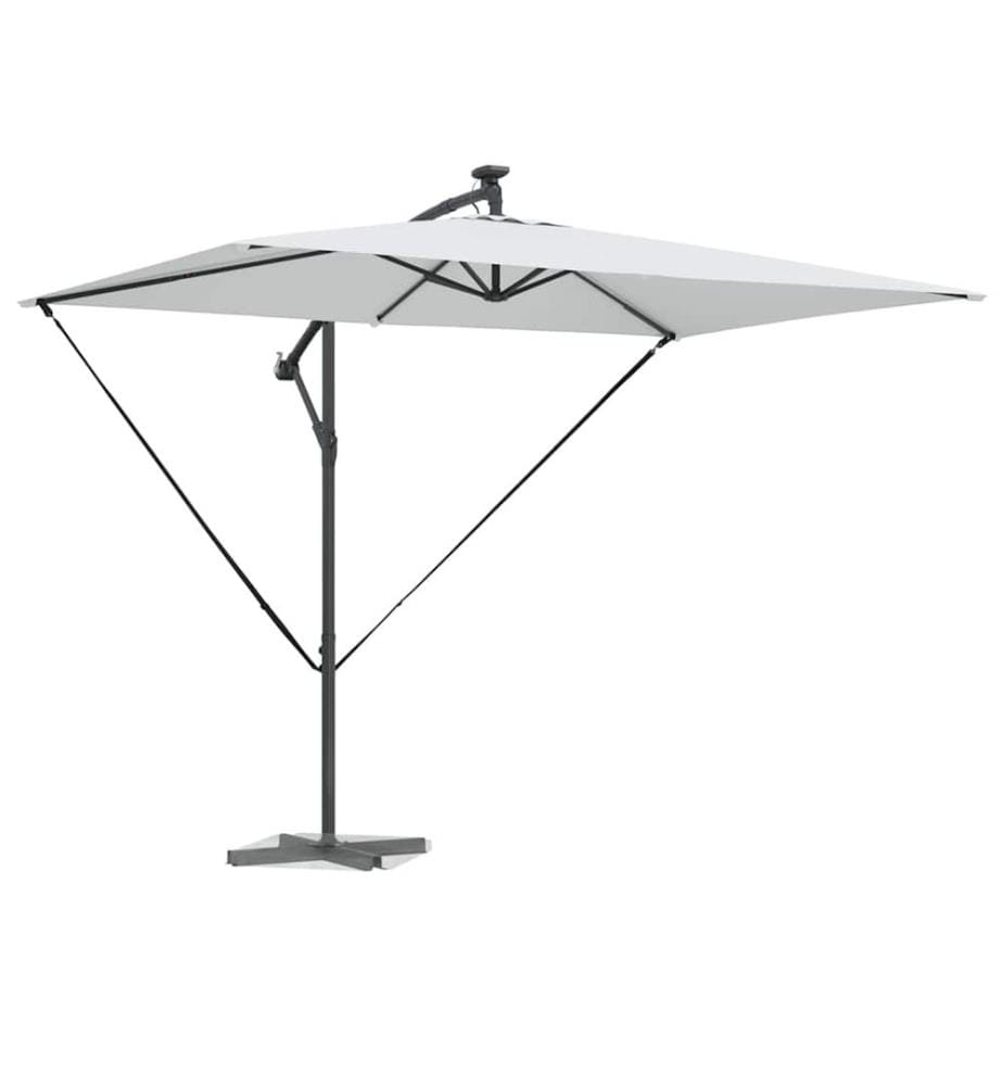 Sonnenschirm Sand 294 x 200 x 270 cm Polyester und Aluminium