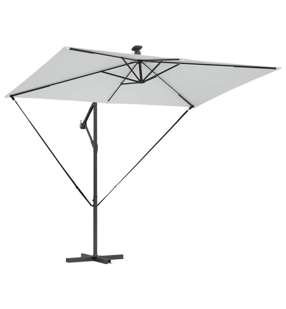 Sonnenschirm Sand 294 x 200 x 270 cm Polyester und Aluminium