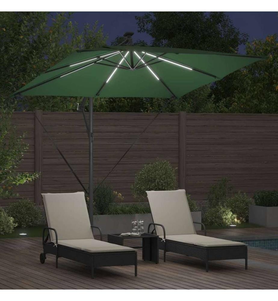Parasol Vert 249 x 249 x 250 cm Polyester et Aluminium
