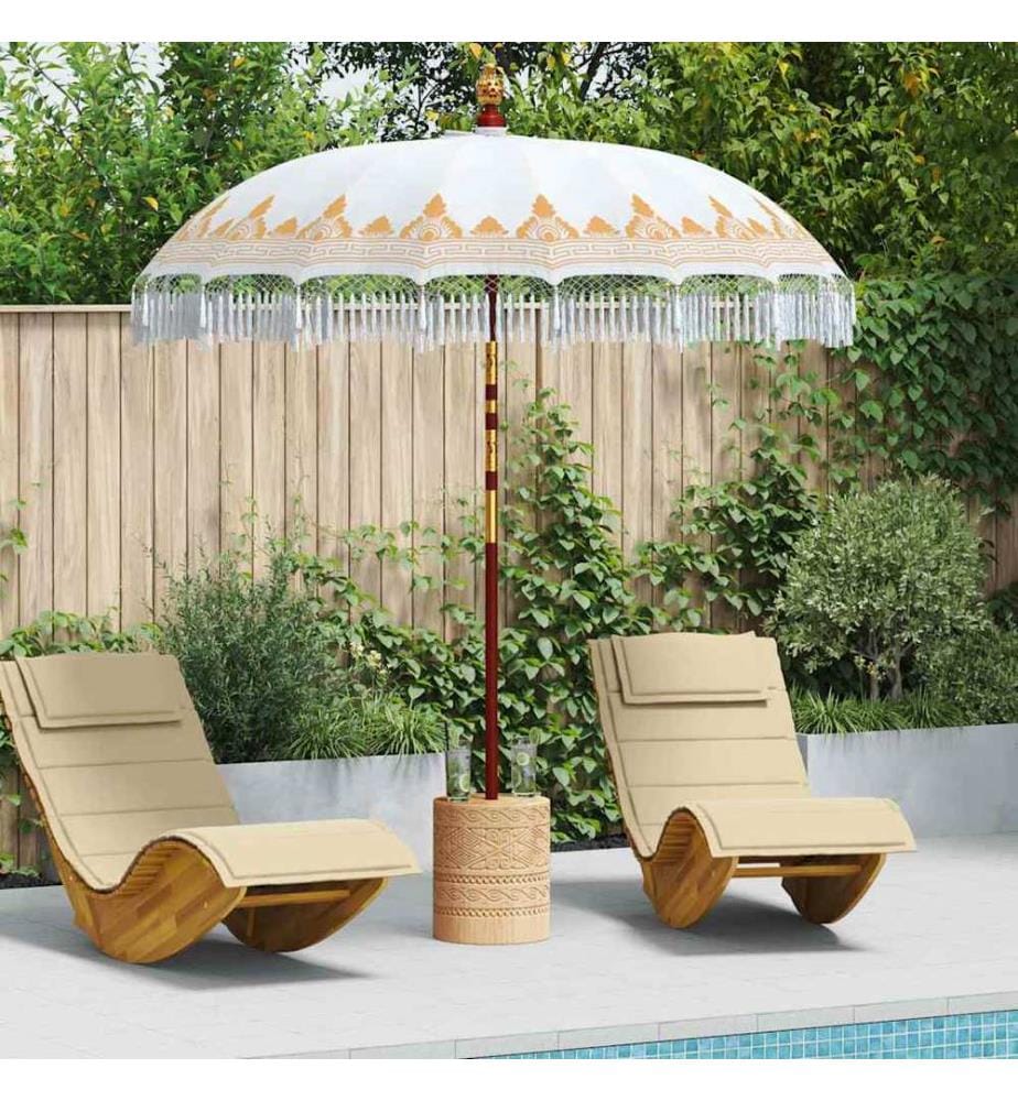 Balinesischer Sonnenschirm Creme 215 x 215 x 260 cm