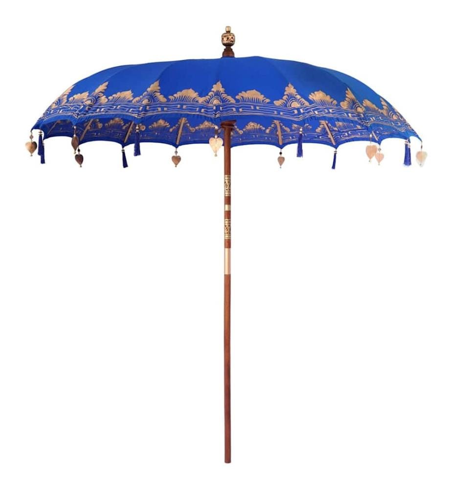 Balinesischer Sonnenschirm Blau 215 x 215 x 260 cm
