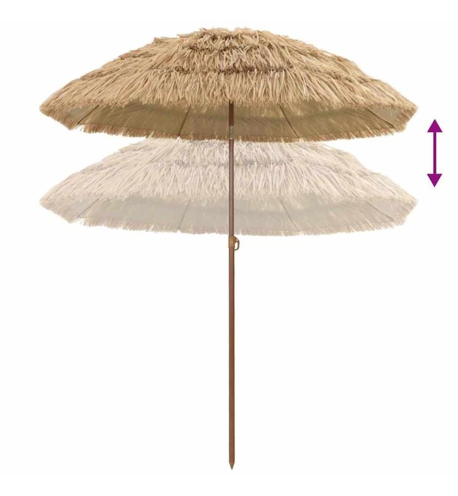Garten-Sonnenschirm Natur 160 x 160 x 196 cm