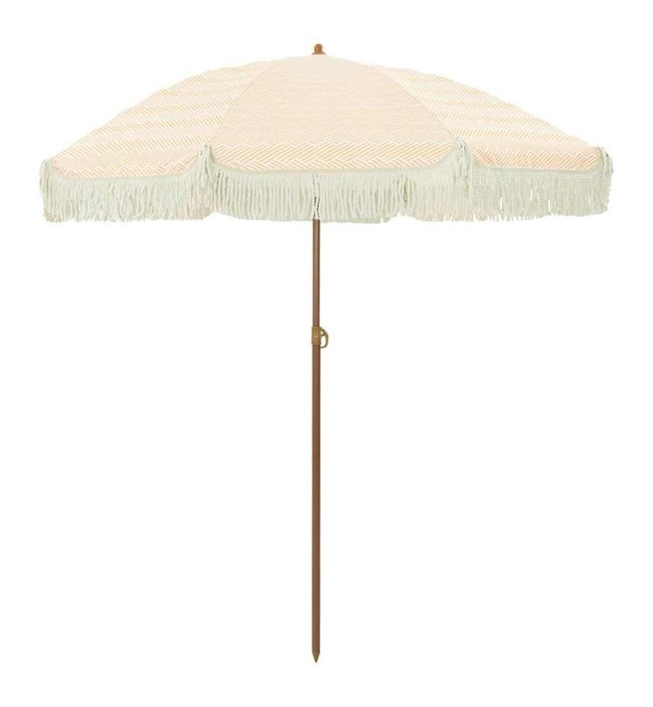 Strandparasol Gelb und Weiss 160 x 160 x 196 cm