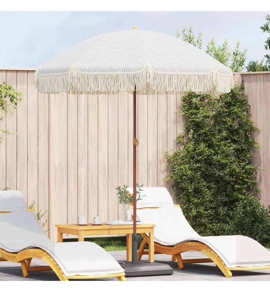 Strandparasol Grau und Weiss 160 x 160 x 196 cm