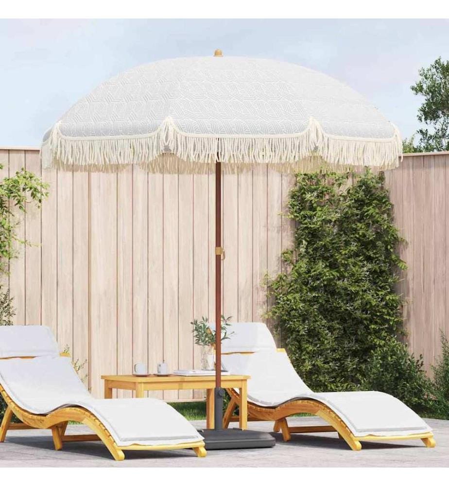 Strandparasol Grau und Weiss 205 x 205 x 210 cm
