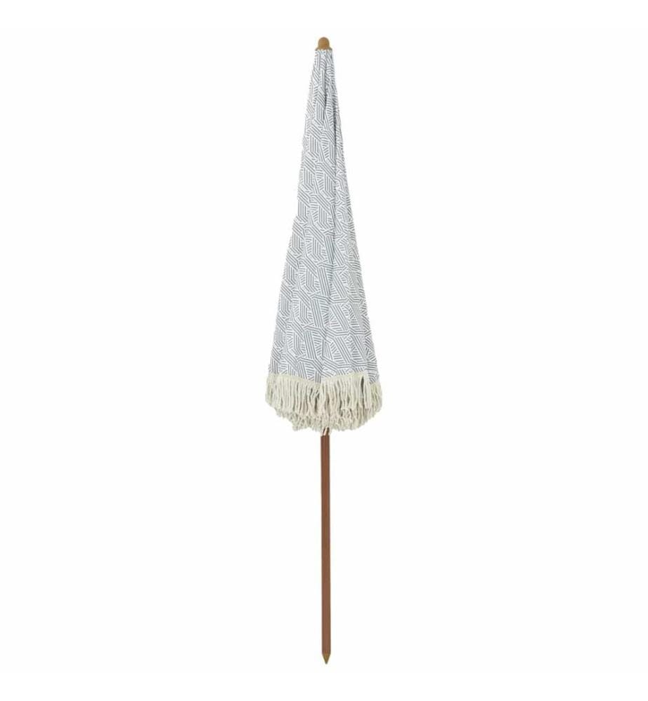 Strandparasol Grau und Weiss 205 x 205 x 210 cm
