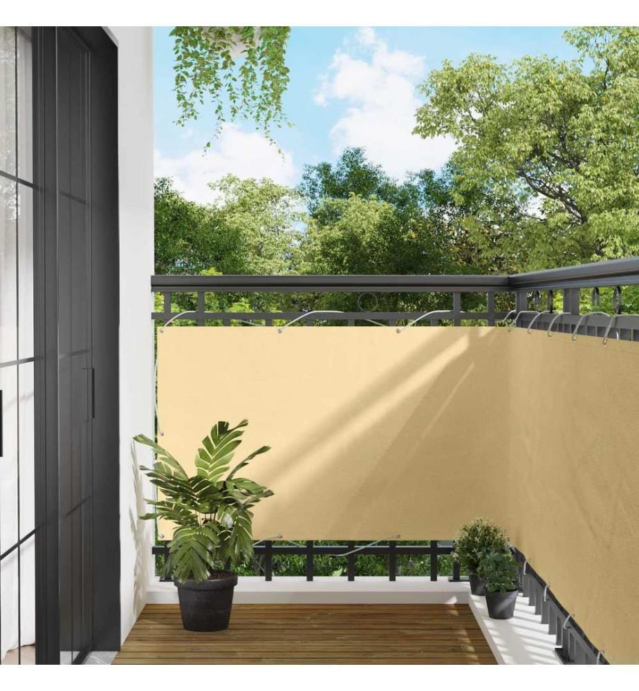 Balkonsichtschutz Sand 100 x 300 cm Oxford-Stoff