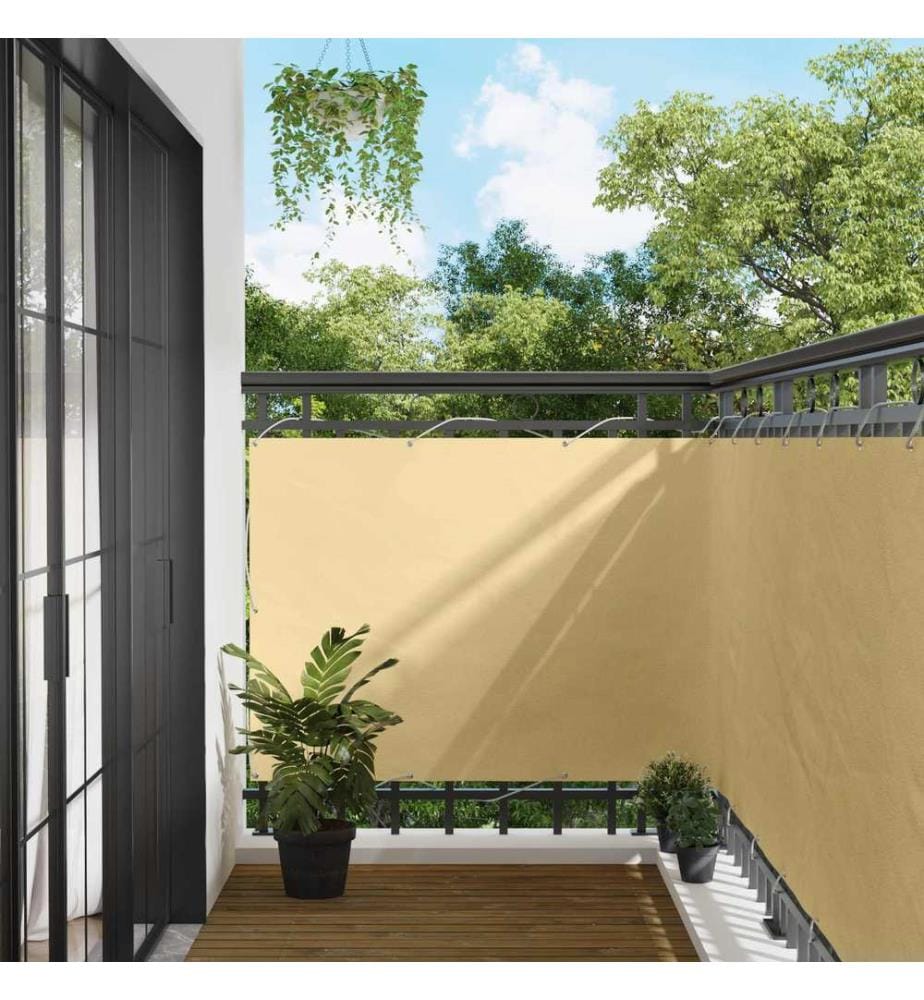 Balkonsichtschutz Sand 110 x 400 cm Oxford-Stoff