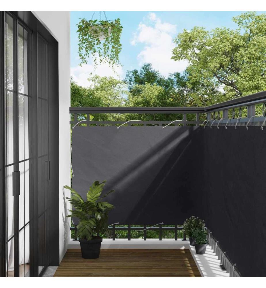 Balkonsichtschutz Anthrazit 110 x 400 cm Oxford-Stoff
