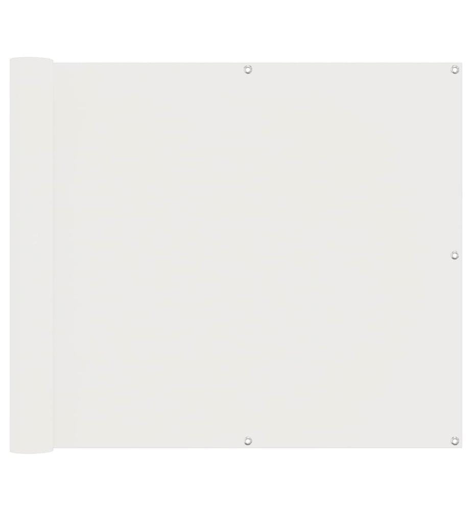 Balkonsichtschutz Weiss 100 x 700 cm Oxford-Stoff