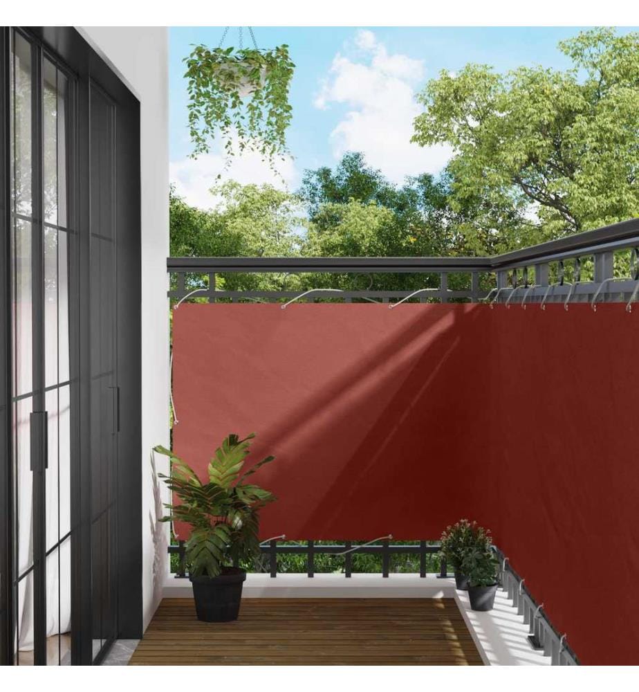 Balkonsichtschutz Terrakotta 110 x 300 cm Oxford-Stoff
