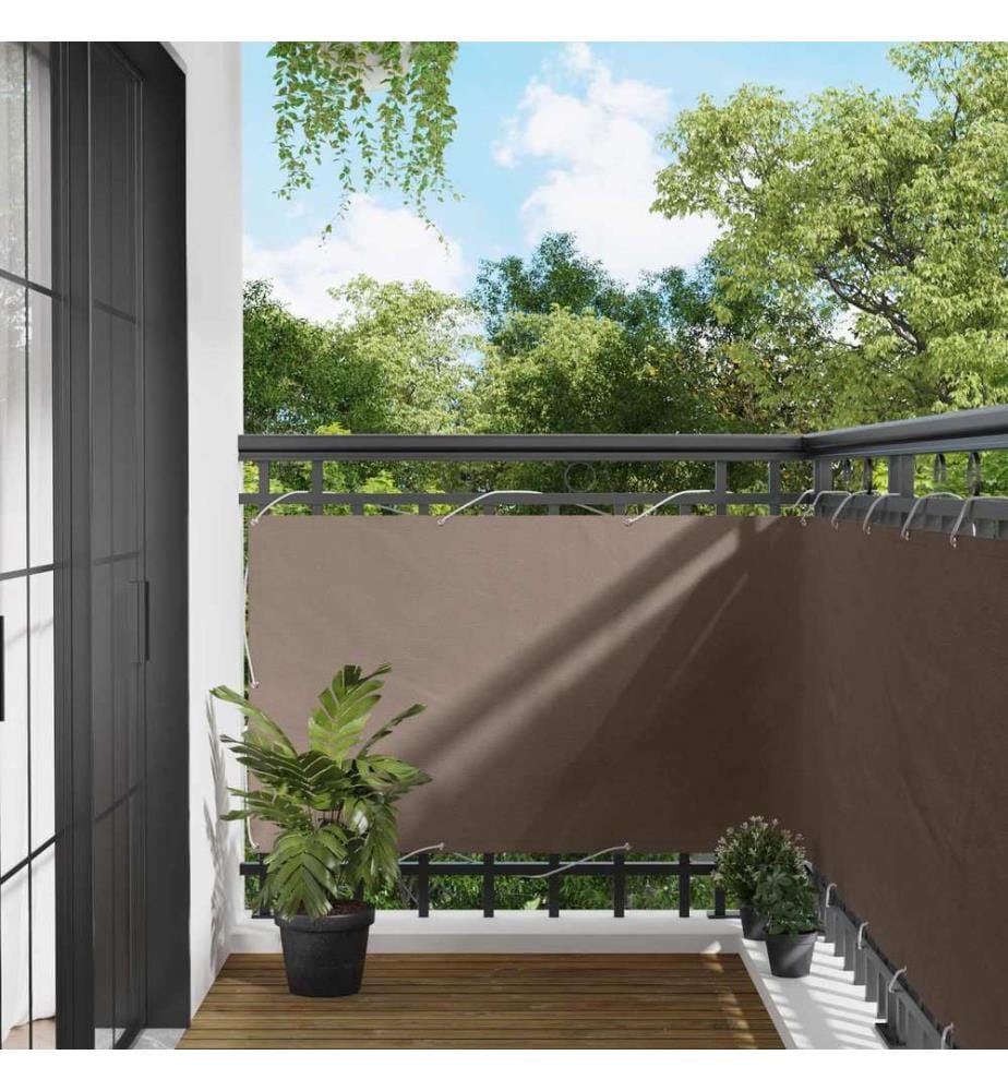 Balkonsichtschutz Taupe 100 x 300 cm Oxford-Stoff