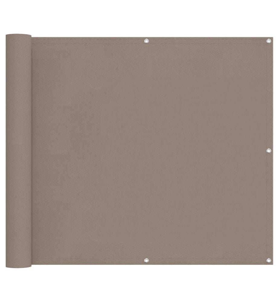 Balkonsichtschutz Taupe 100 x 800 cm Oxford-Stoff