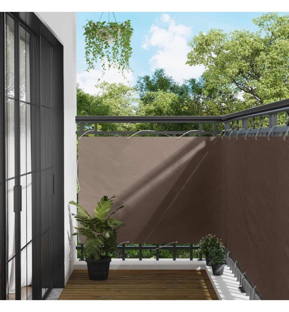 Balkonsichtschutz Taupe 110 x 200 cm Oxford-Stoff