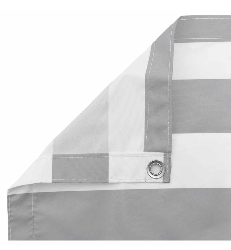 Balkonsichtschutz Hellgrau und Weiss 100 x 700 cm Oxford-Stoff