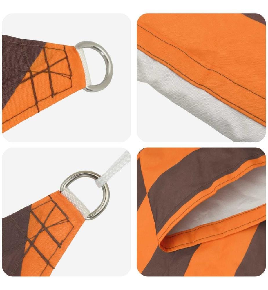 Sonnensegel Orange und Braun 4 x 4 x 5,8 m