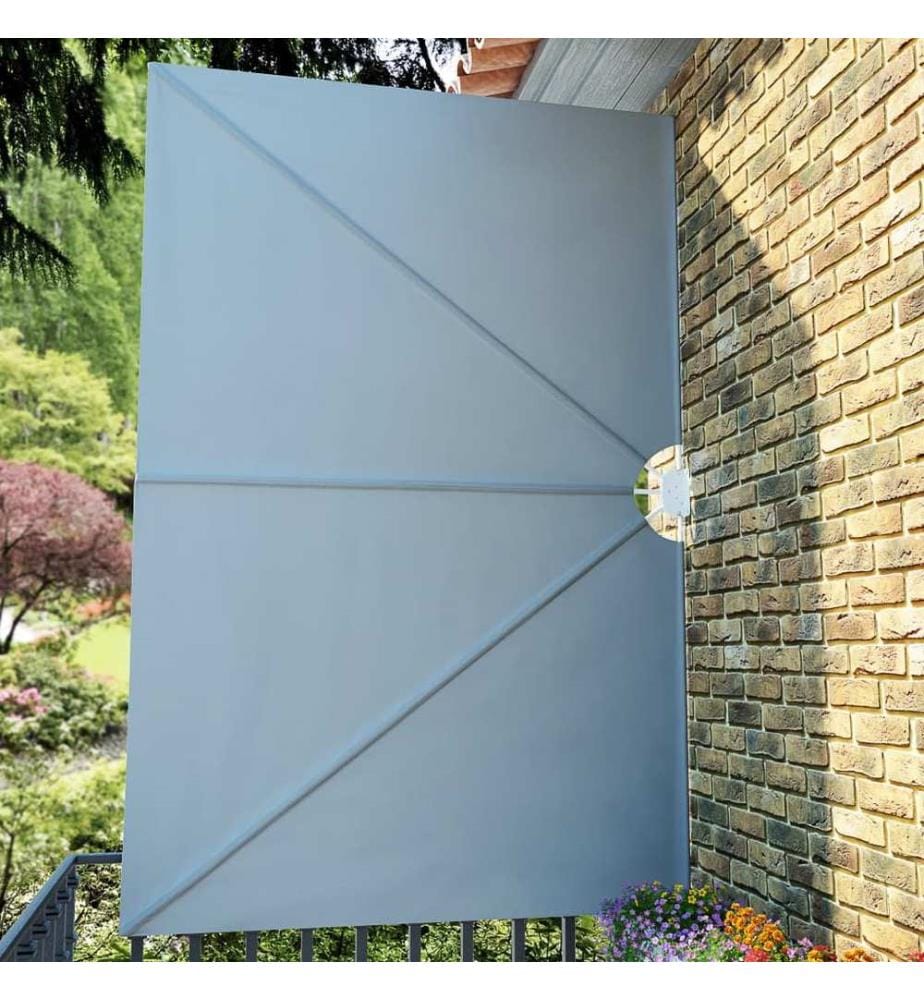 Faltbarer Terrassen-Seitenfächer Grau 300×200 cm