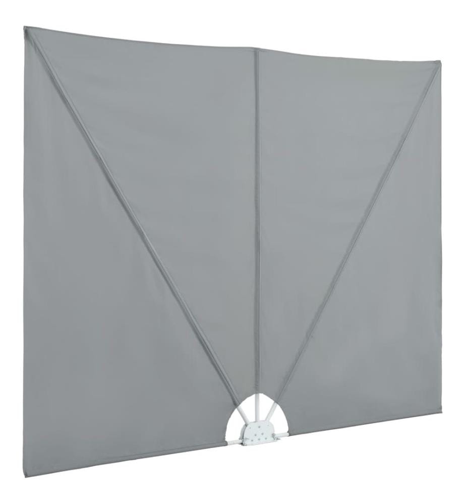 Faltbarer Terrassen-Seitenfächer Grau 300×200 cm