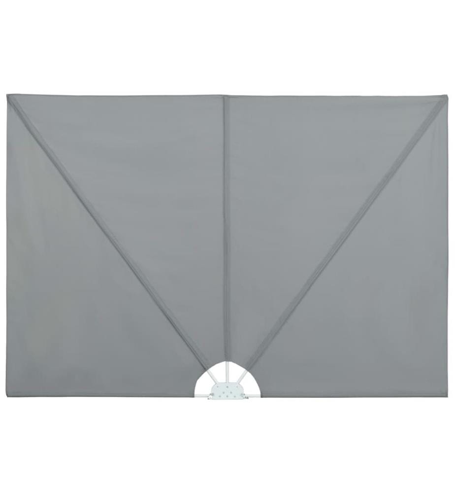 Faltbarer Terrassen-Seitenfächer Grau 400×200 cm