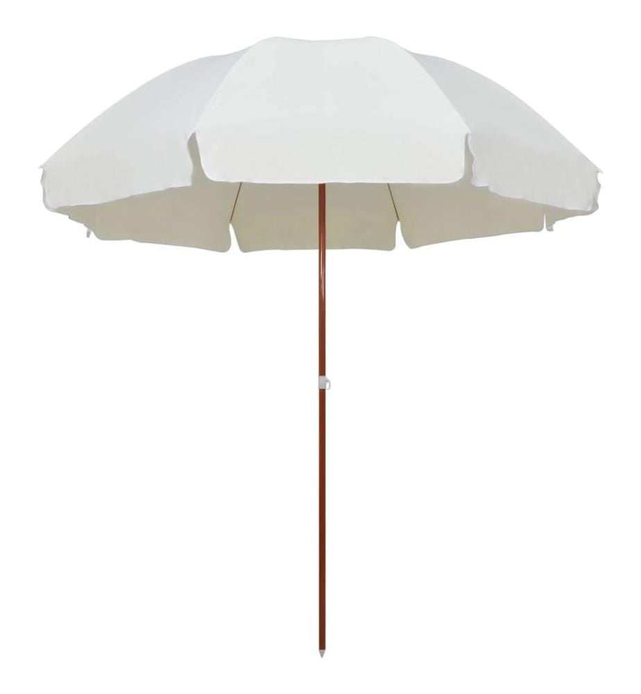Parasol de jardin avec mât en acier 300 cm sable