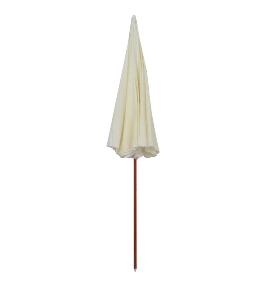 Parasol de jardin avec mât en acier 300 cm sable