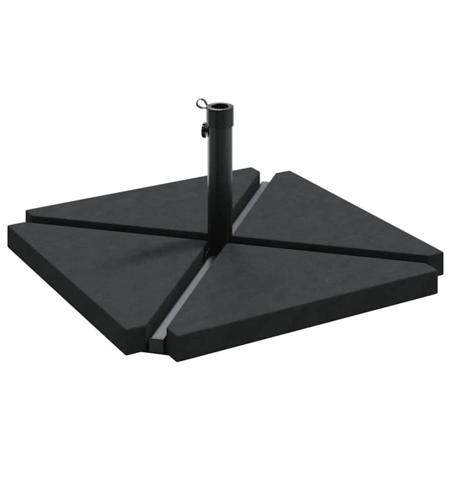 Ensemble de bases de parasols de jardin 5 pcs granit et acier