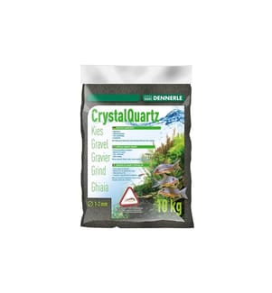DENNERLE - Substrat de sol Gravier de quartz cristallin noir diamant, 10 kg