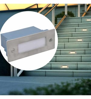 LED-Wandeinbauleuchten für Treppen 6 Stk. 44x111x56 mm