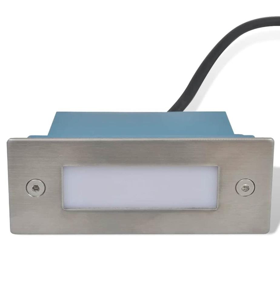 Lampes LED encastrée d'escalier 6 pcs 44x111x56 mm