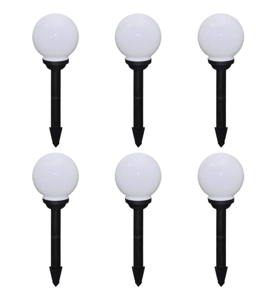 Wegeleuchten 6 Stk. LED 20 cm mit Erdspiess