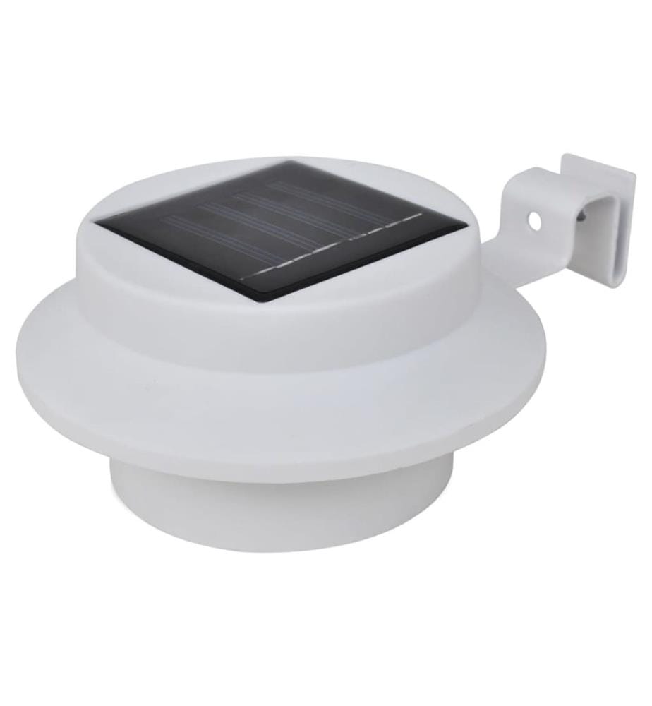 Lampes solaire à LED d'extérieur pour clôture 12 pcs Blanc