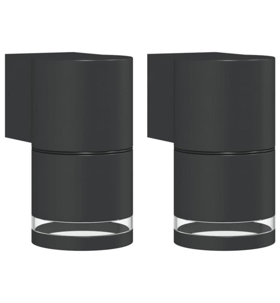 Appliques murales extérieur 2 pcs aluminium moulé sous pression