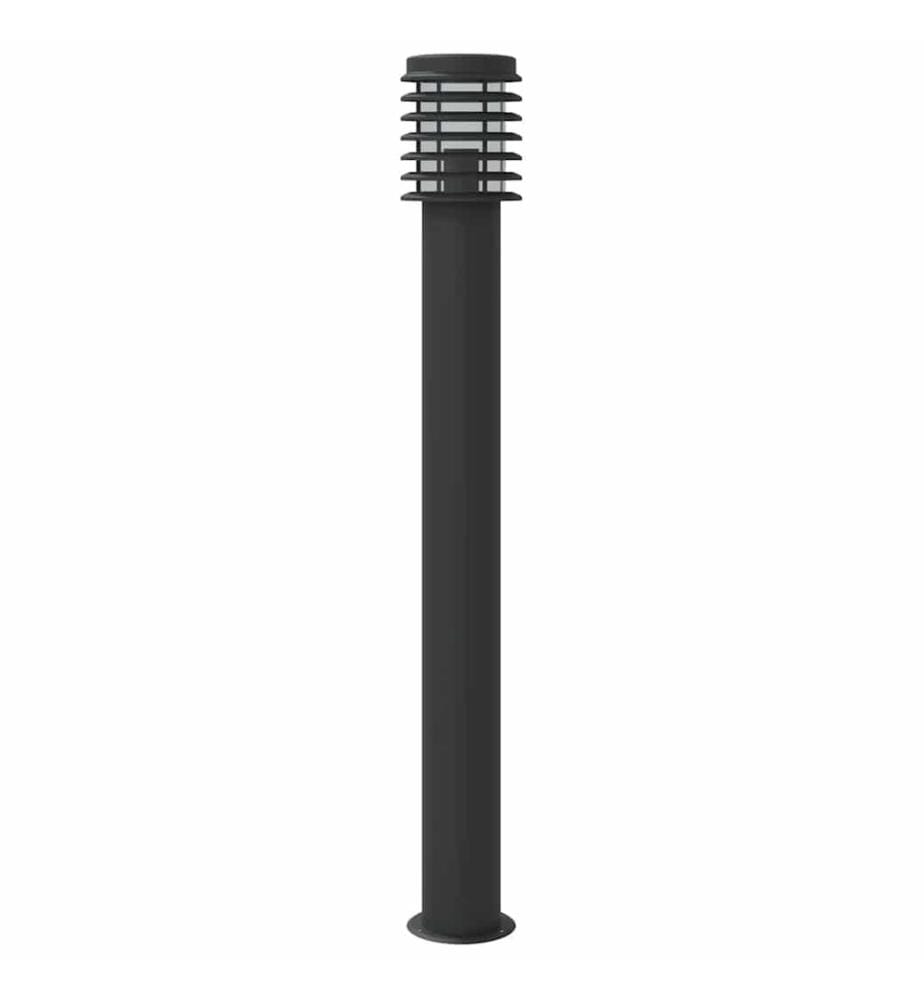 Wegeleuchten 3 Stk. Schwarz 110 cm Edelstahl