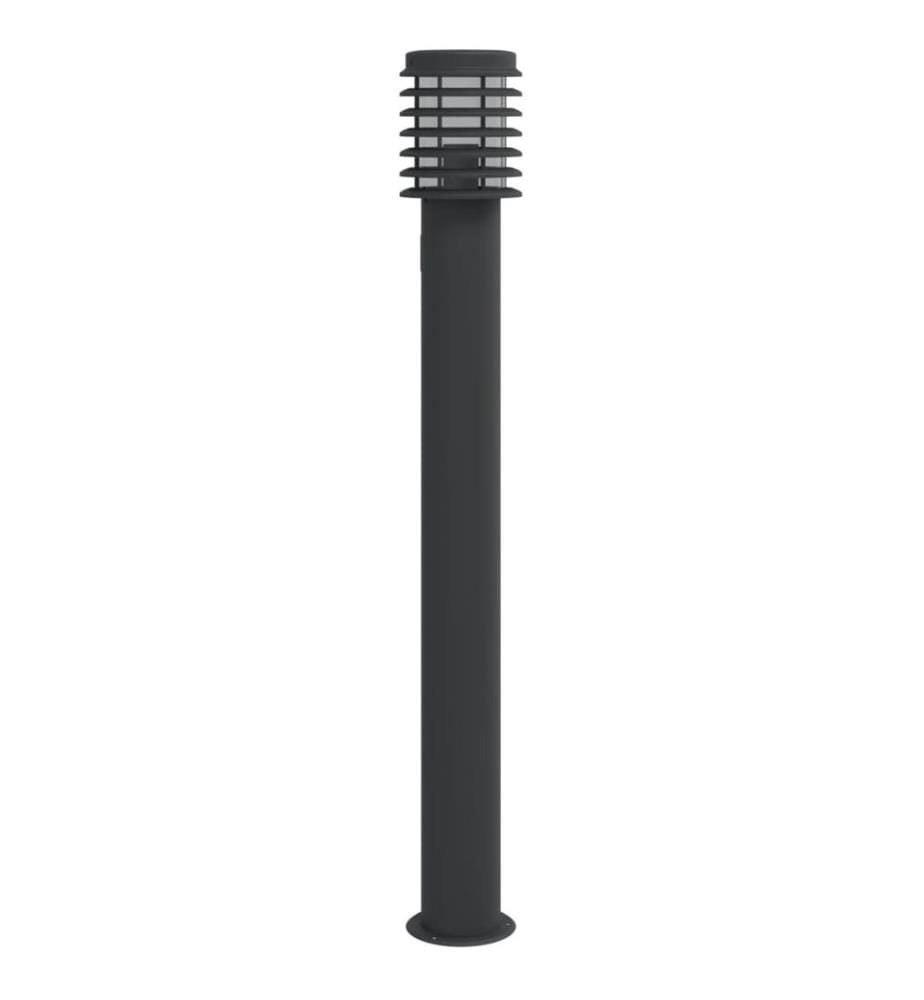 Wegeleuchte mit Steckdose Schwarz 110 cm Edelstahl