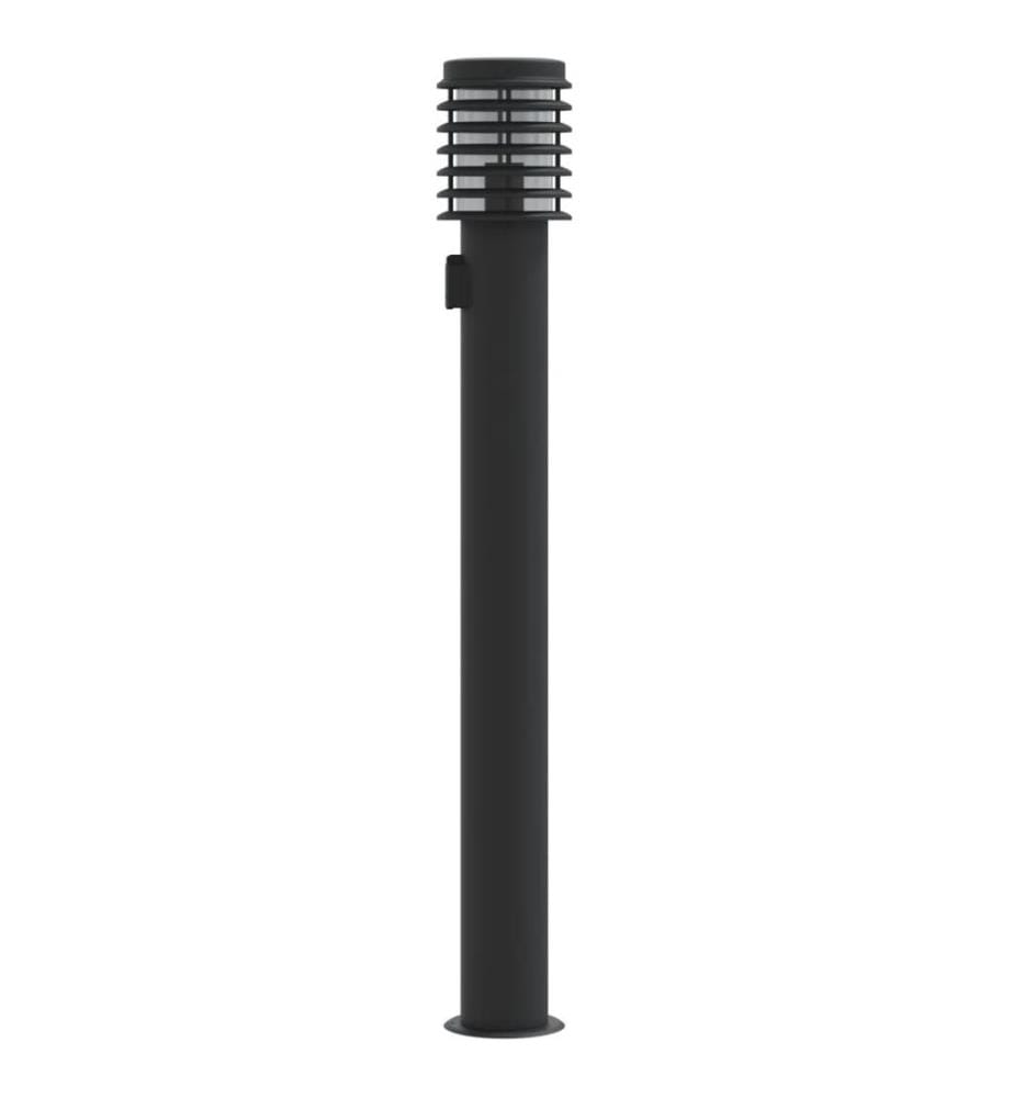 Wegeleuchte mit Steckdose Schwarz 110 cm Edelstahl