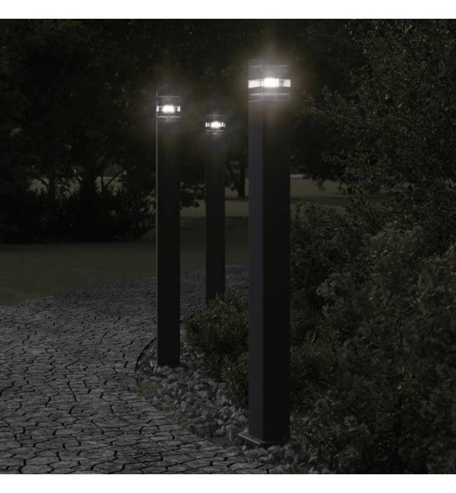Wegeleuchte Schwarz 110 cm Aluminium