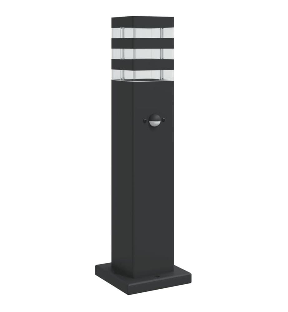 Wegeleuchte mit Bewegungsmelder Schwarz 50 cm Aluminium